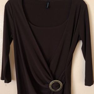 Chocolate Brown Dress Blouse